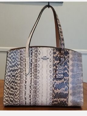 Coach Real Snakeskin Ombre Charlie Carryall Tote